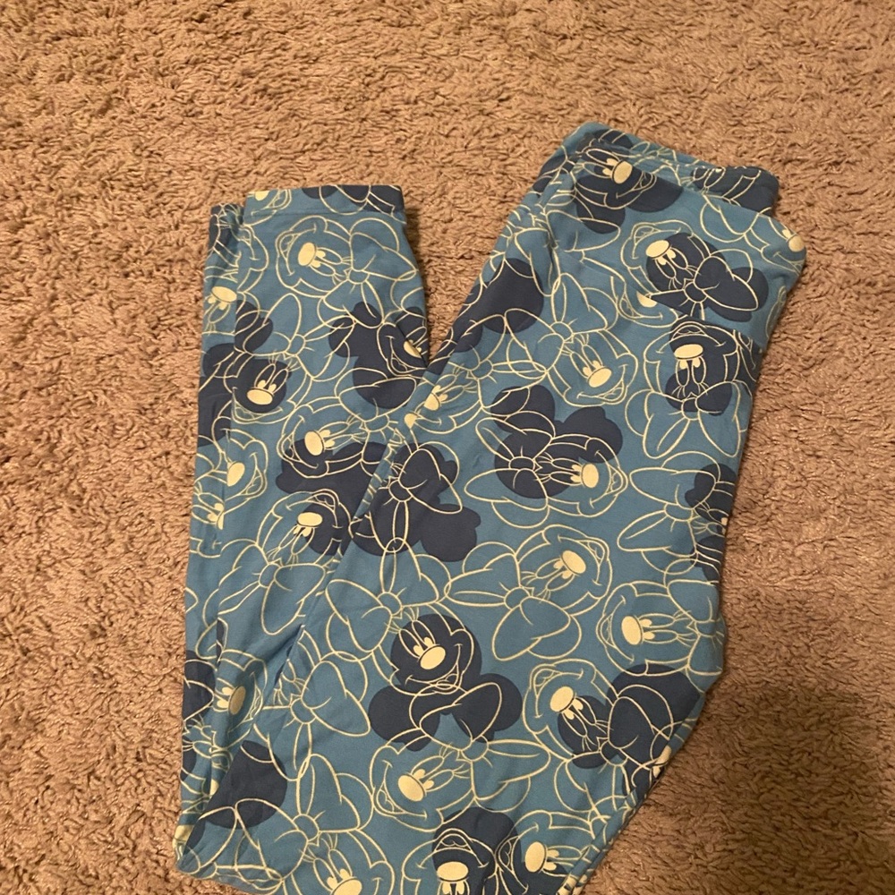 LuLaRoe Blue Disney Leggings Size OS